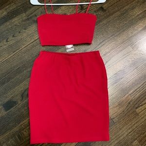 Boohoo matching co cord strappy skirt set